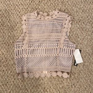 Cute embroidery style crop top